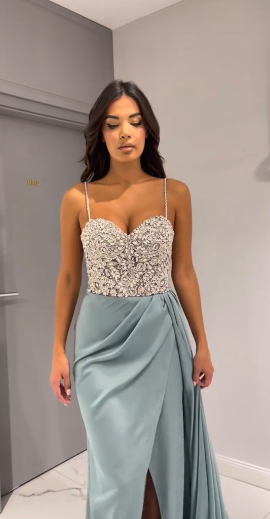 ROSE DENTELLE avondjurk rosé kant
